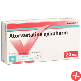 Atorvastatin Axapharm Filmtabletten 20mg 30 Stück Atorvastatin Axapharm Filmtabletten 20mg 30 Stück