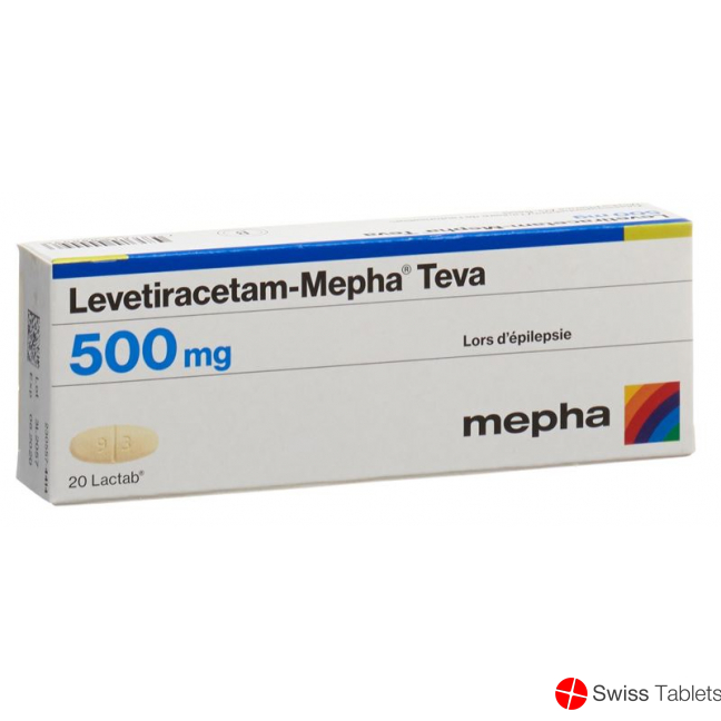 Levetiracetam Mepha Teva Lactabs 500mg 20 Stück buy online