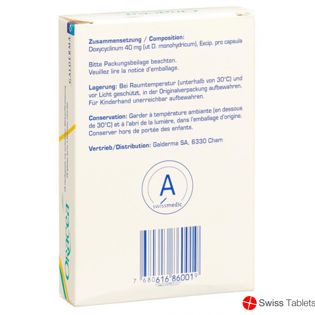 Oracea Kapseln 40mg 28 Stück buy online