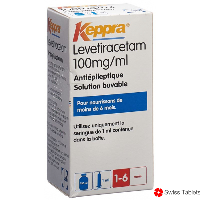 Keppra Lösung 100mg/ml Dosierpipette 1ml 150 Ml buy online
