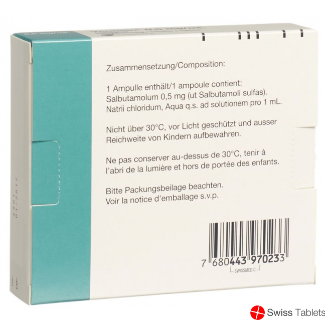 Ventolin Injektionslösung 0.5mg/ml 5 Ampullen 1ml buy online