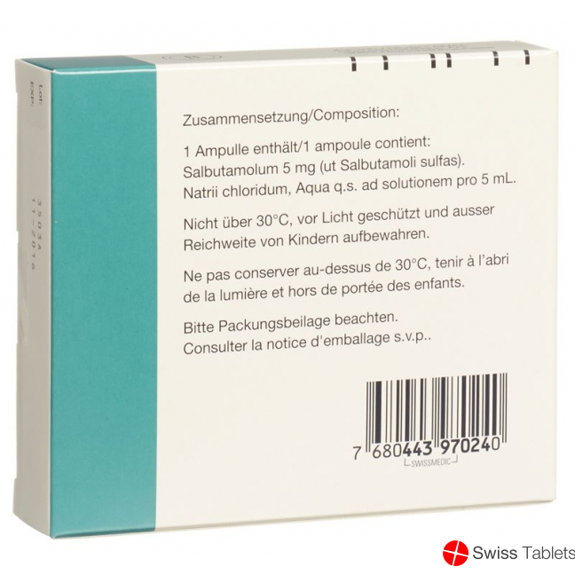 Ventolin Infusionskonzentrat 5mg/5ml 5 Ampullen 5ml buy online