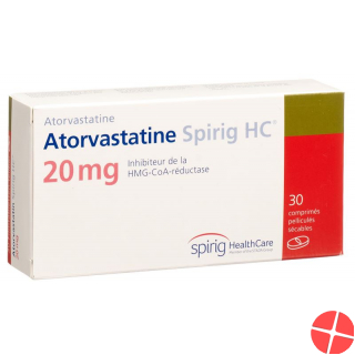 Atorvastatin Spirig HC Filmtabletten 20mg 30 Stück Atorvastatin Spirig HC Filmtabletten 20mg 30 Stück