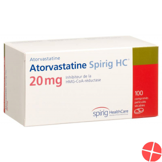 Atorvastatin Spirig HC Filmtabletten 20mg 100 Stück Atorvastatin Spirig HC Filmtabletten 20mg 100 Stück
