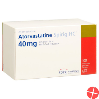 Atorvastatin Spirig HC Filmtabletten 40mg 100 Stück Atorvastatin Spirig HC Filmtabletten 40mg 100 Stück