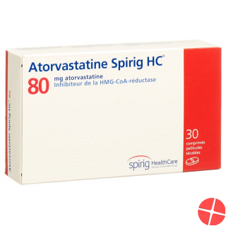 Atorvastatin Spirig HC Filmtabletten 80mg 30 Stück Atorvastatin Spirig HC Filmtabletten 80mg 30 Stück