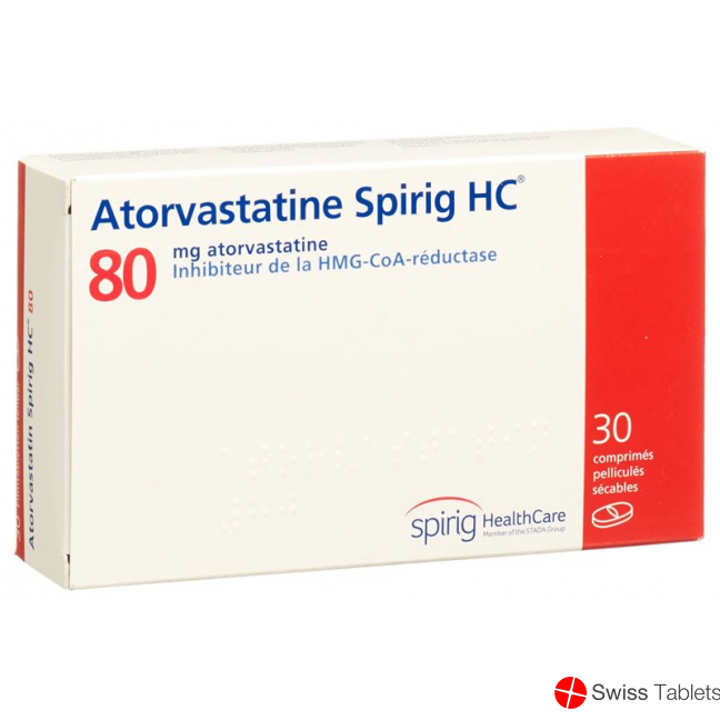 Atorvastatin Spirig HC Filmtabletten 80mg 30 Stück buy online
