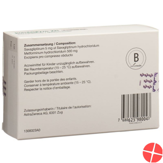 Kombiglyze XR Filmtabletten 5mg/500mg 28 Stück