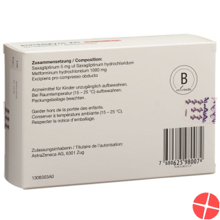 Kombiglyze XR Filmtabletten 5mg/1000mg 28 Stück