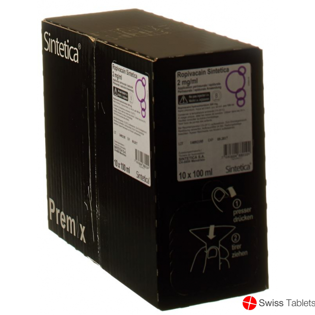 Ropivacain Sintetica 2mg/ml 100ml Beutel 10 Stück buy online