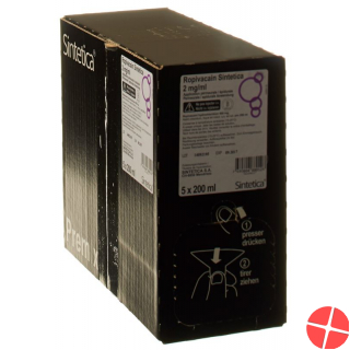 Ropivacain Sintetica 2mg/ml 200ml Beutel 5 Stück