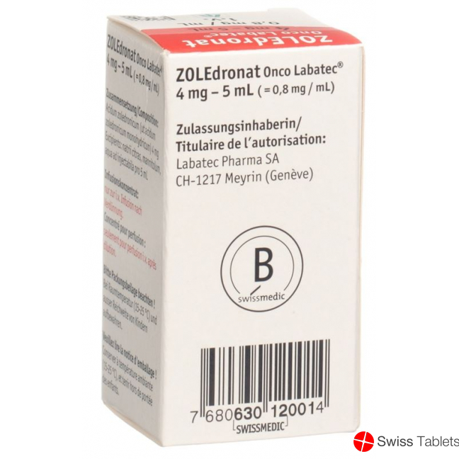 Zoledronate Onco Labatec Inf Konz 4 mg / 5ml Durchstf 5 ml