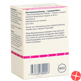 Xeomin Trockensub 50 E powder for solution for injection Durchstf