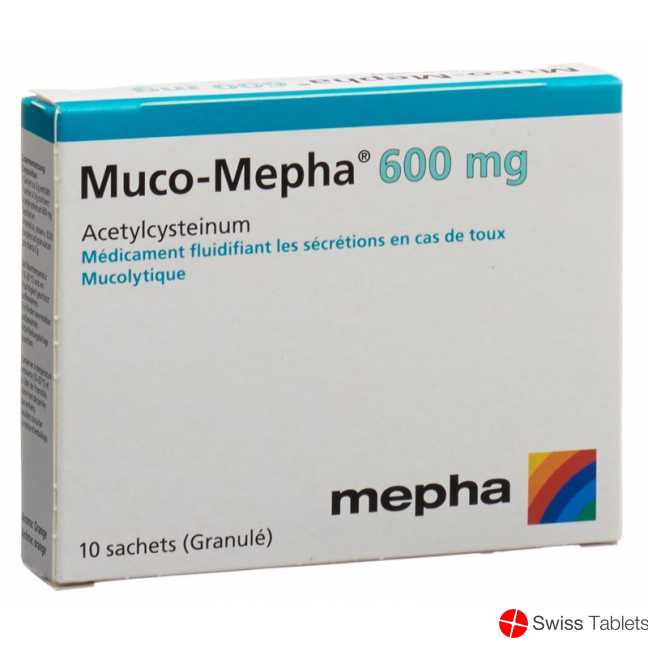 Muco Mepha granules 600 mg 10 sachets