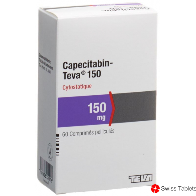 Capecitabine Teva Filmtabl 150 mg of 60 pcs