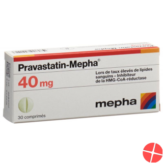 Pravastatin 40 mg tablets Mepha 30 pcs