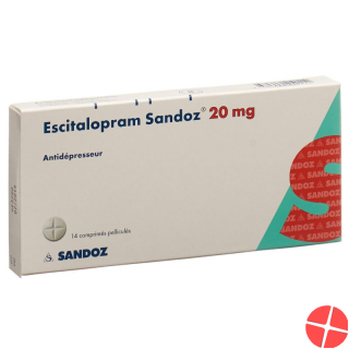Escitalopram Sandoz Filmtabl 20 mg 14 pcs