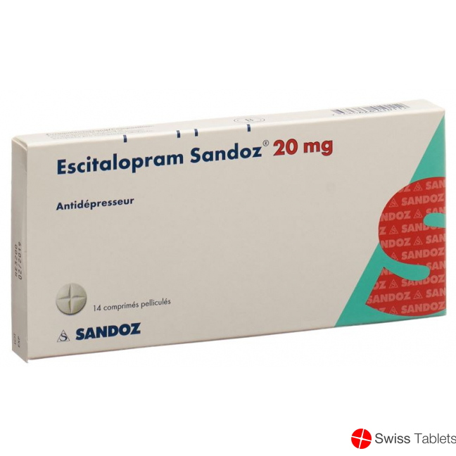 Escitalopram Sandoz Filmtabl 20 mg 14 pcs