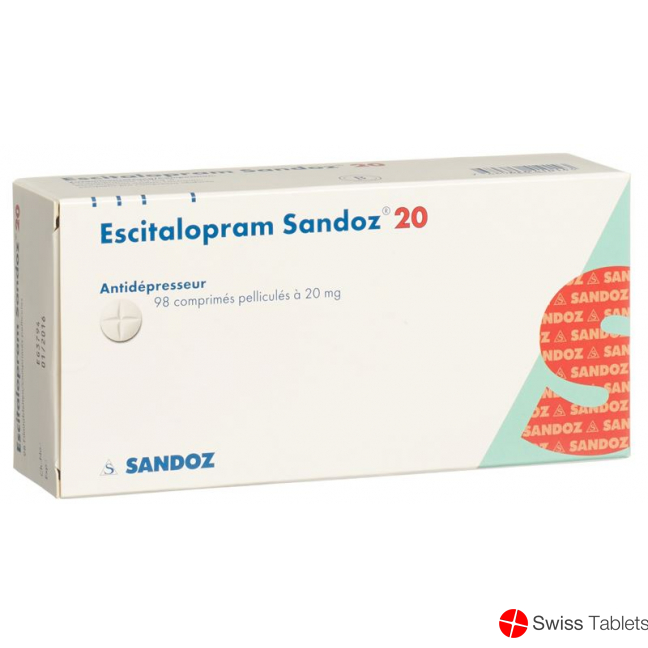 Escitalopram Sandoz Filmtabl 20 mg 98 pcs