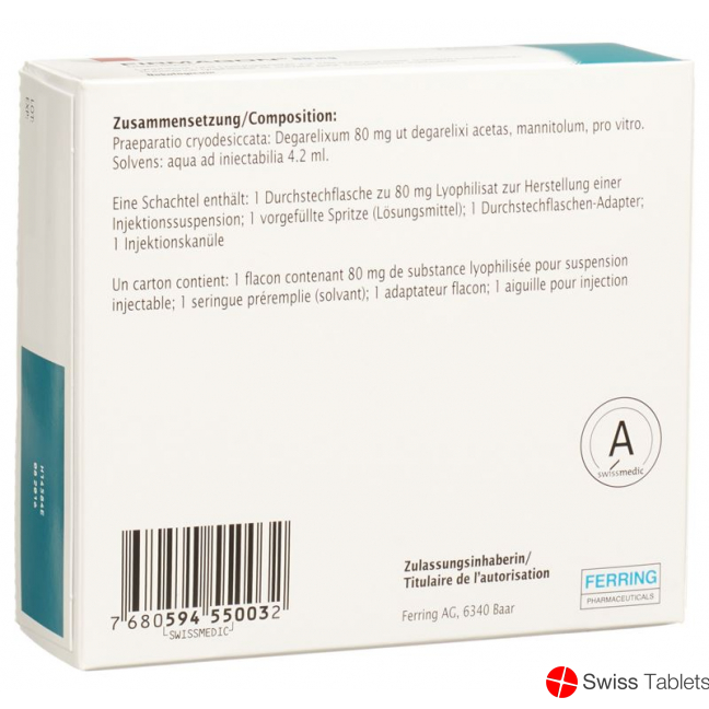 Firmagon Trockensub 80 mg with solvent in prefilled syringe Set