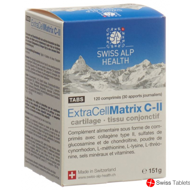 Extra Cell Matrix C-II TABS for joints 120 pcs Extra Cell Matrix C-II TABS for joints 120 pcs