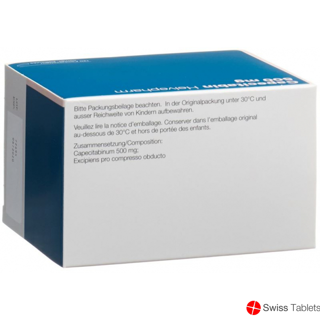 Capecitabine Helvepharm Filmtabl 500 mg 120 pcs