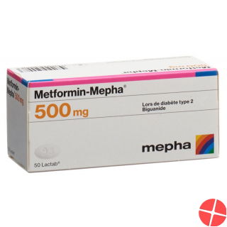 Metformin Mepha Lactab 500 mg 50 pcs