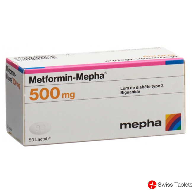 Metformin Mepha Lactab 500 mg 50 pcs