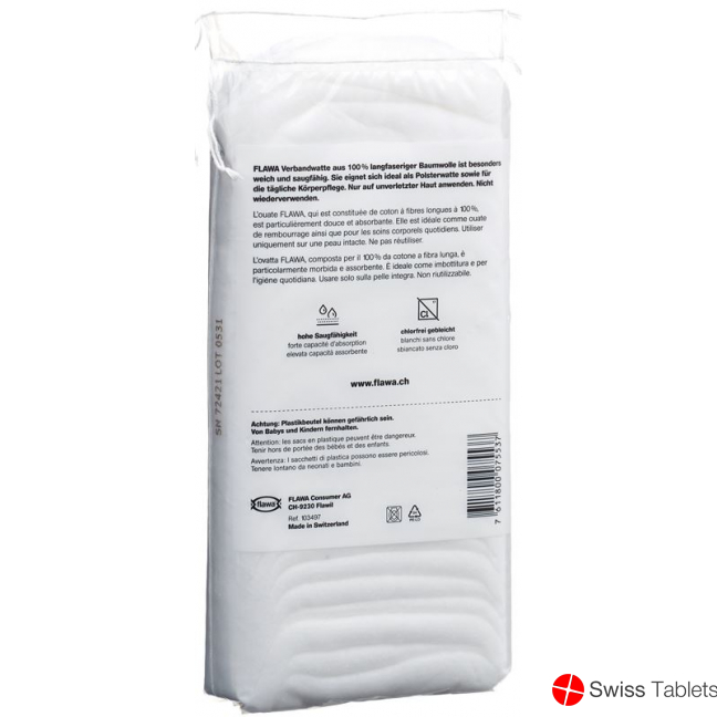 Flawa Premium hydrophilic absorbent cotton 100% cotton 100 g