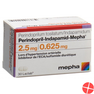Perindopril indapamide Mepha Lactab 2.5 / 0625 mg Ds 30 pcs