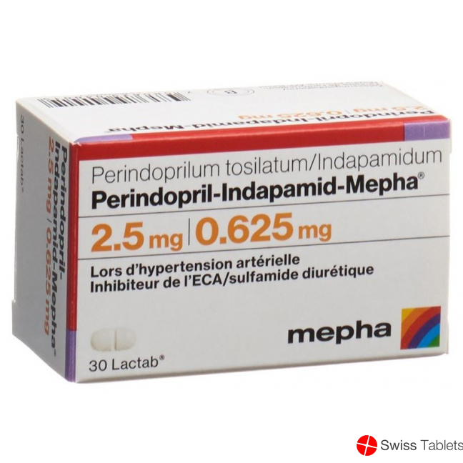 Perindopril indapamide Mepha Lactab 2.5 / 0625 mg Ds 30 pcs