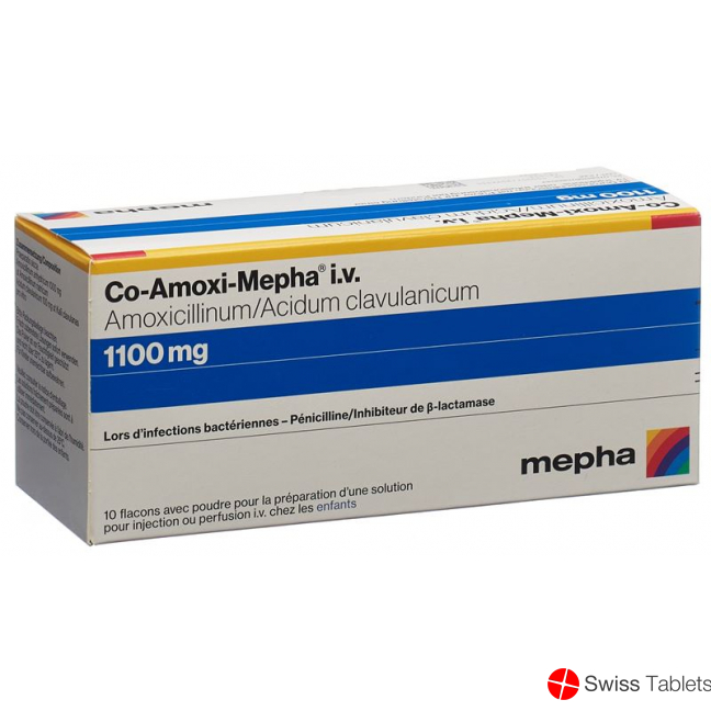 Co-amoxi Mepha Trockensubstanz 1100mg Durchstechflasche 10 Stück buy online