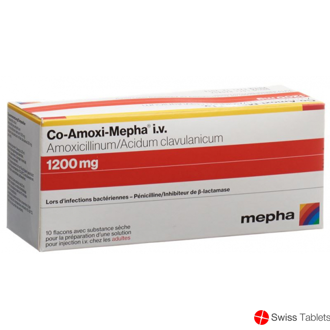 Co-amoxi Mepha Trockensubstanz 1200mg Durchstechflasche 10 Stück buy online