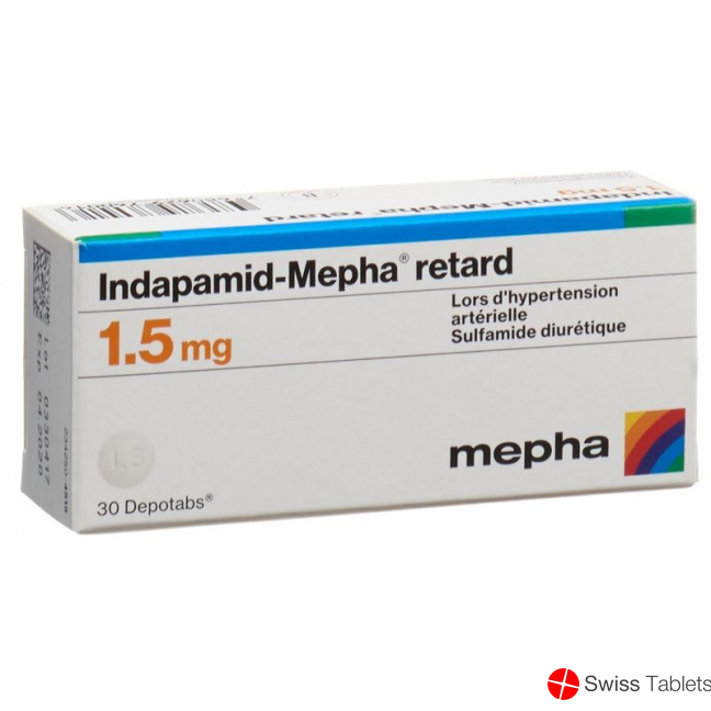 Indapamide Mepha retard Depotabs 1.5 mg 30 pcs