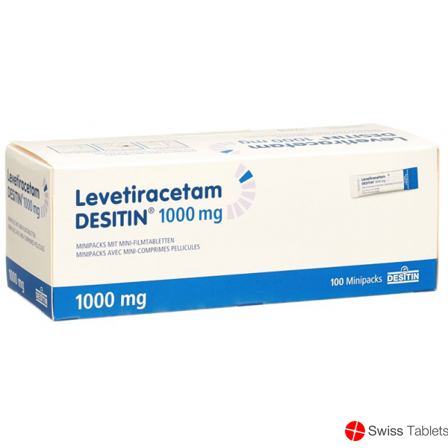 Levetiracetam 1000 mg 100 tablets mini packs