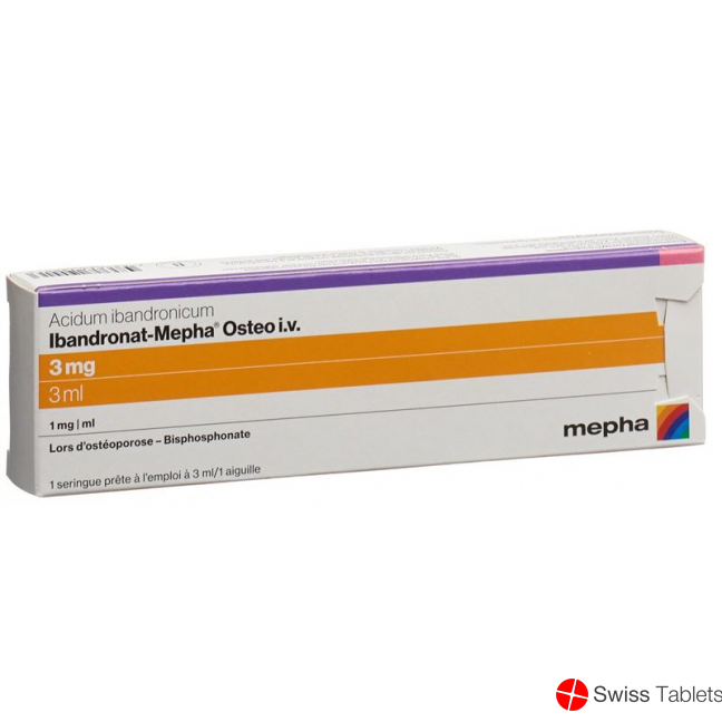 Ibandronate Mepha Osteo Inj Lös 3 mg / 3ml i.v. Fertspr 3 ml
