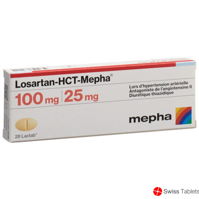 Losartan HCT-Mepha Lactab 100 / 25mg 28 pcs