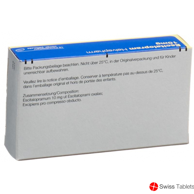 Escitalopram Helvepharm Filmtabl 10 mg 10 pcs
