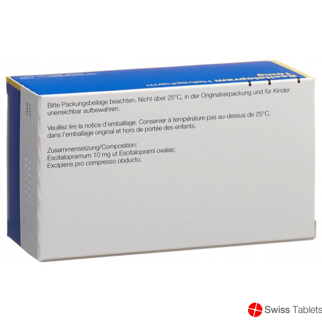 Escitalopram Helvepharm Filmtabl 10 mg 100 pcs