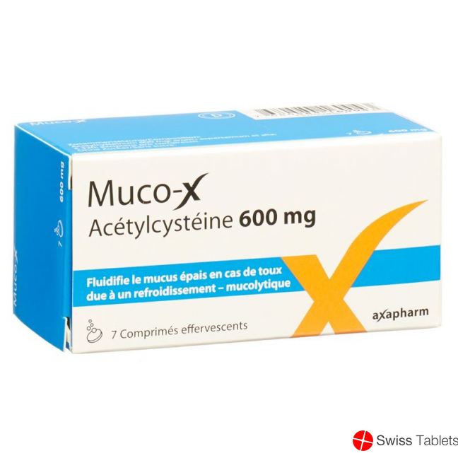 Muco-X 600 mg 7 effervescent tablets