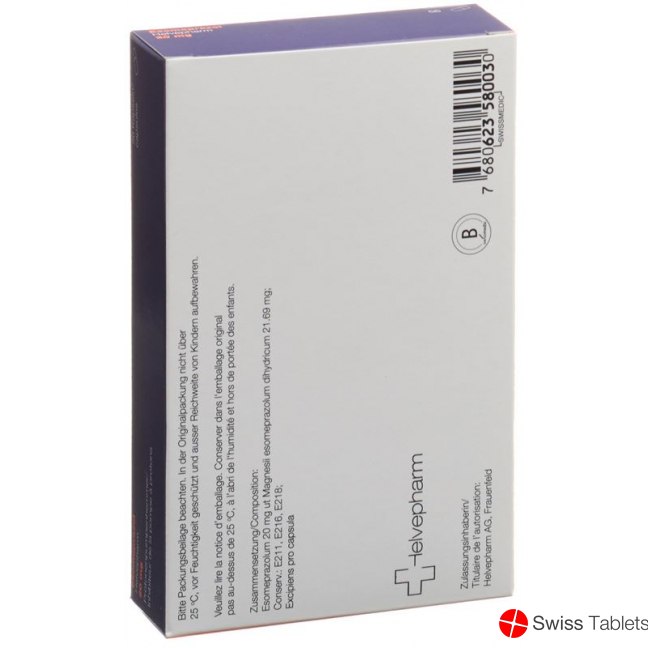 Esomeprazole Helvepharm Kaps 20 mg 56 pcs