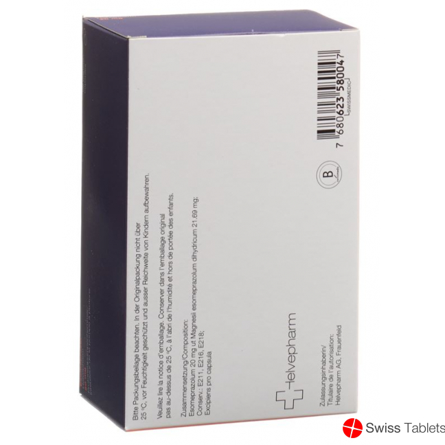 Esomeprazole Helvepharm Kaps 20 mg 98 pcs