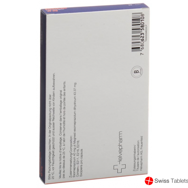 Esomeprazole Helvepharm Kaps 40 mg 28 pcs