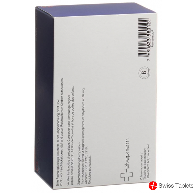 Esomeprazole Helvepharm Kaps 40 mg 98 pcs