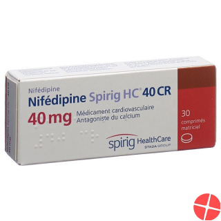 Nifedipine Spirig HC Matrixtabl CR 40 mg 30 pcs