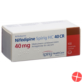 Nifedipine Spirig HC Matrixtabl CR 40 mg 100 pcs