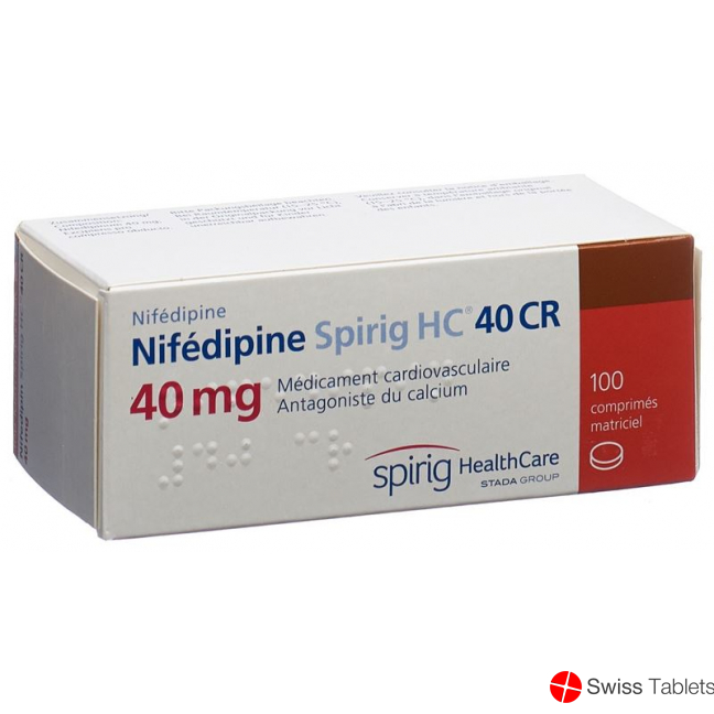 Nifedipine Spirig HC Matrixtabl CR 40 mg 100 pcs