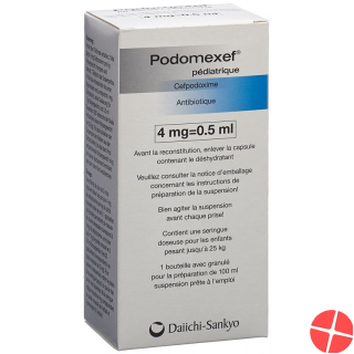 Podomexef für Kinder Granulat 40mg/5ml Trinksuspension Neu 100ml
