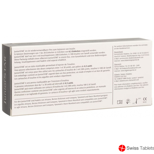 Junior Star Lantus / Apidra / Insuman insulin pen silver