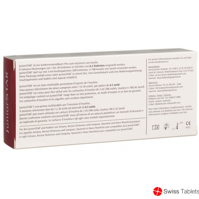 Junior Star Lantus / Apidra / Insuman insulin pen red